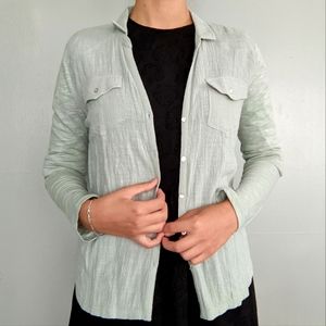 Lucky Brand Women's Button Down Long Sleeve Pocket Shirt